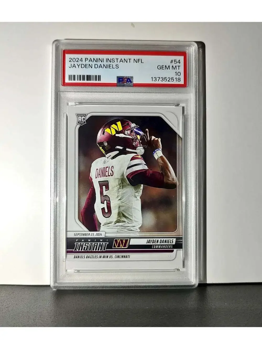 Jayden Daniels Rookie 2024 Panini Instant NFL #54 PSA 10 Gem Mint